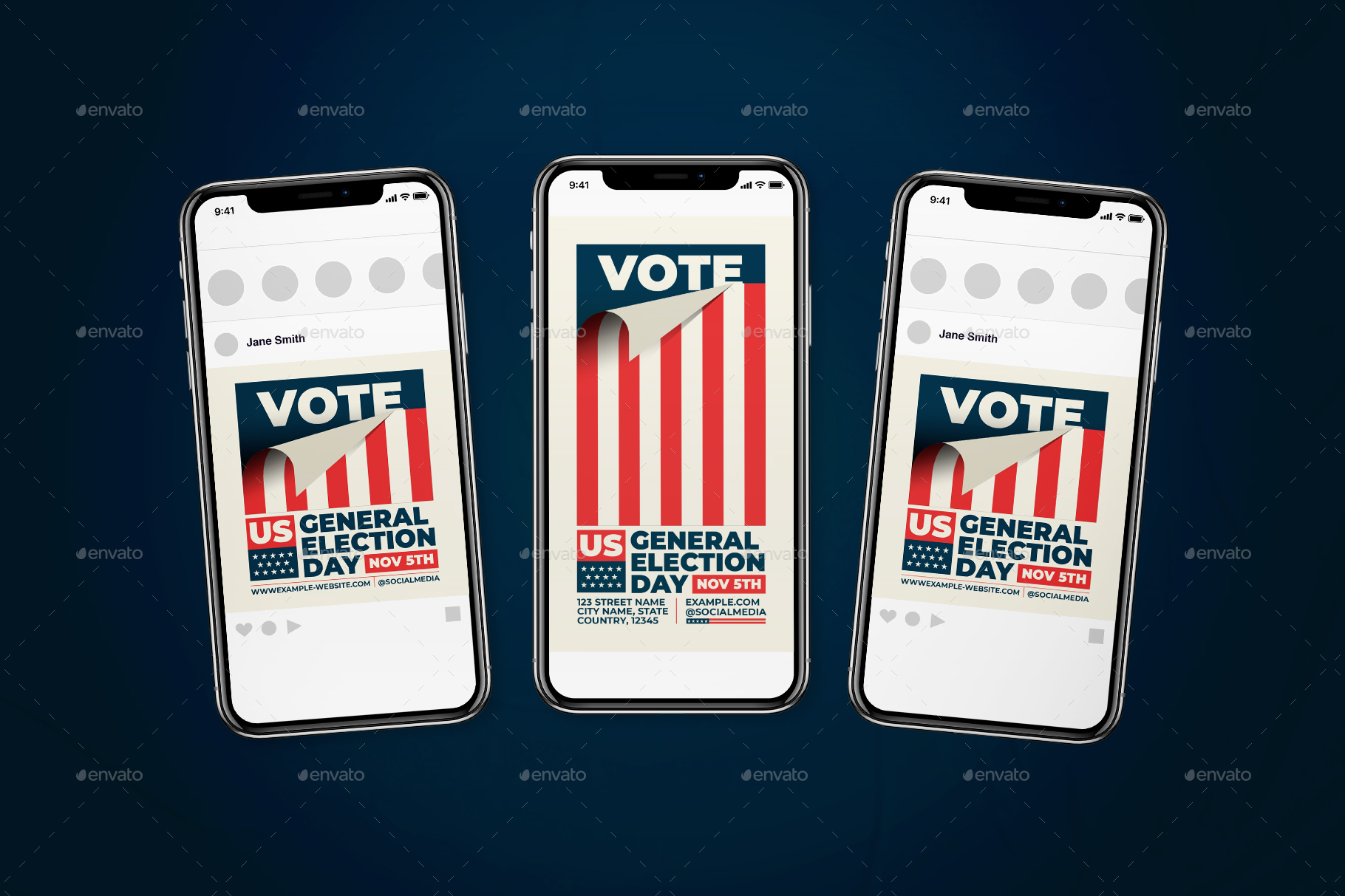 US General Election Day Flyer Set by dannyaldana GraphicRiver