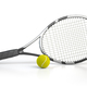 Tennis racket and tennis ball isolated on white background. - PhotoDune Item for Sale