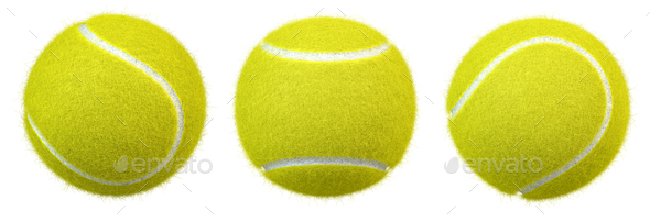 Tennis ball isolated on white. - Stock Photo - Images