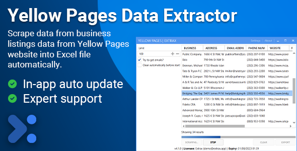 Extrax - Yellow Pages Data Extractor