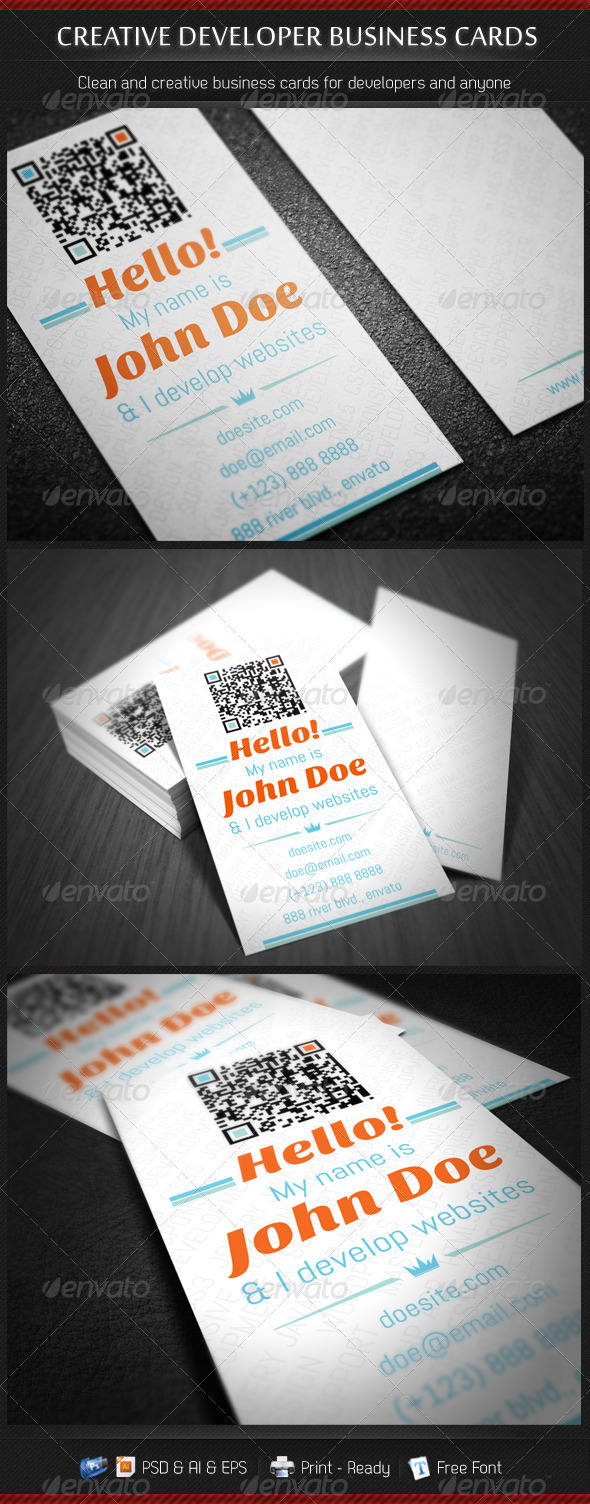 Creative Developer Business Cards - Creative Business Cards