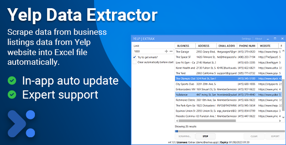 Extrax - Yelp Data Extractor