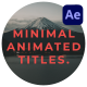 Minimal Animated Titles - VideoHive Item for Sale