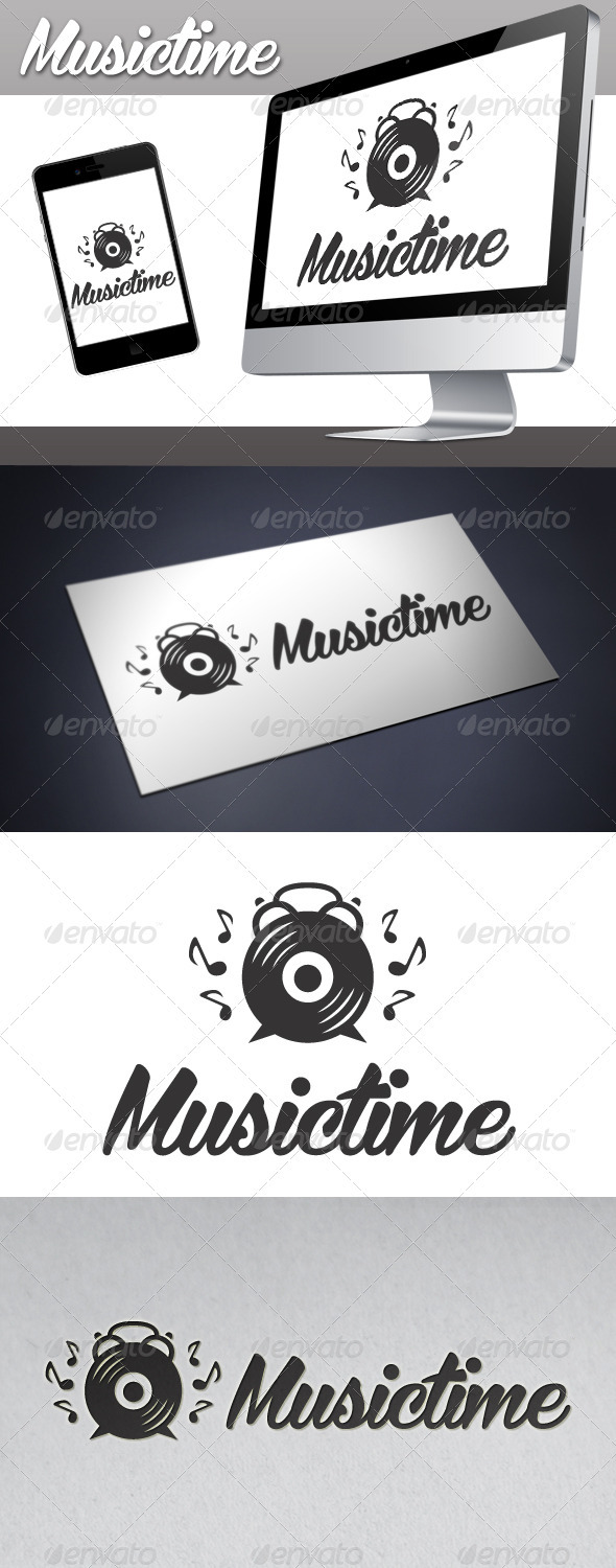 Music Time Logo - Objects Logo Templates