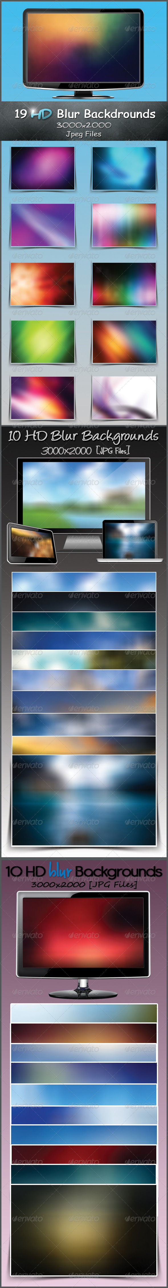 HD Blur Backgrounds Bundle - Abstract Backgrounds