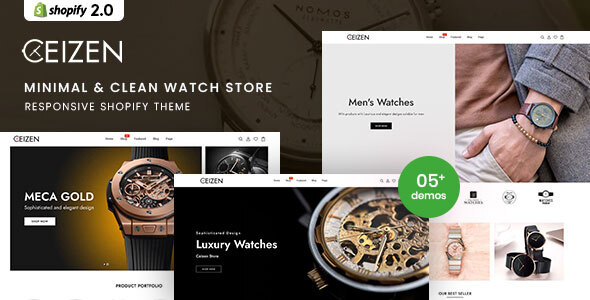 Ceizen - Minimal & Clean Watch Store Shopify 2.0 Theme