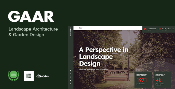 Gaar – Landscape Architecture & Garden Design WP Theme