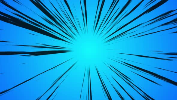 Anime Tunnel Zoom Black Lines Blue Background alt