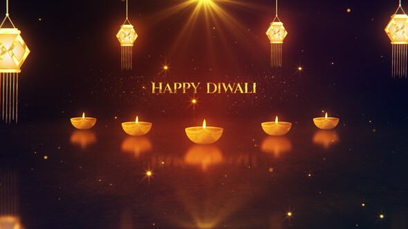 Happy Diwali Logo Reveal Mogrt
