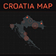 Croatia Map and HUD Elements - VideoHive Item for Sale