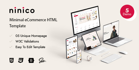 Ninico - Minimal eCommerce HTML5 Template