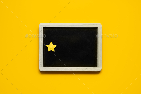 Customer Experience, Review Concept. One yellow stars Negative Online Reviews rating in frame on - Stock Photo - Images