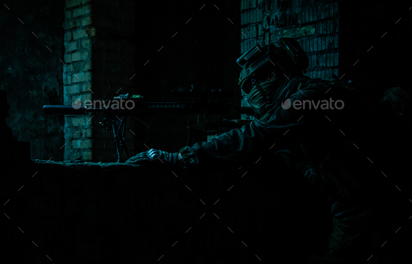 Night sniper - Stock Photo - Images