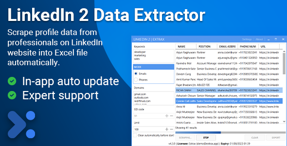 Extrax - LinkedIn 2 Data Extractor