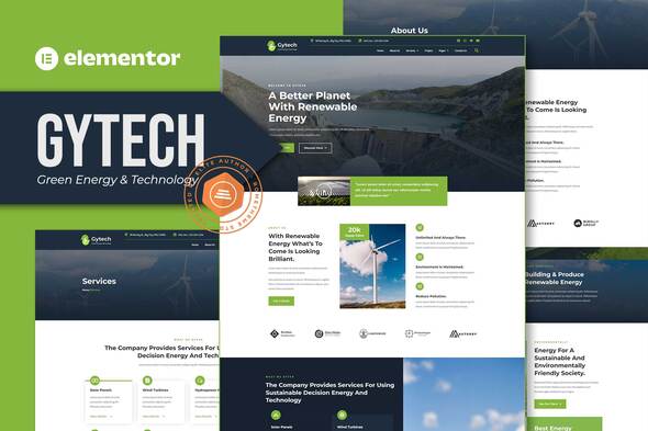 Gytech - Green Energy & Technology Elementor Pro Template Kit