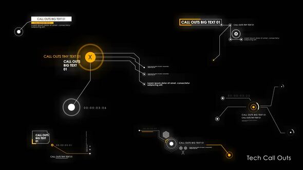 Tech Call Outs Titles template preview