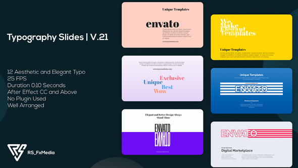 Typography - Minimal, Dynamic and Modern Slides  V.21