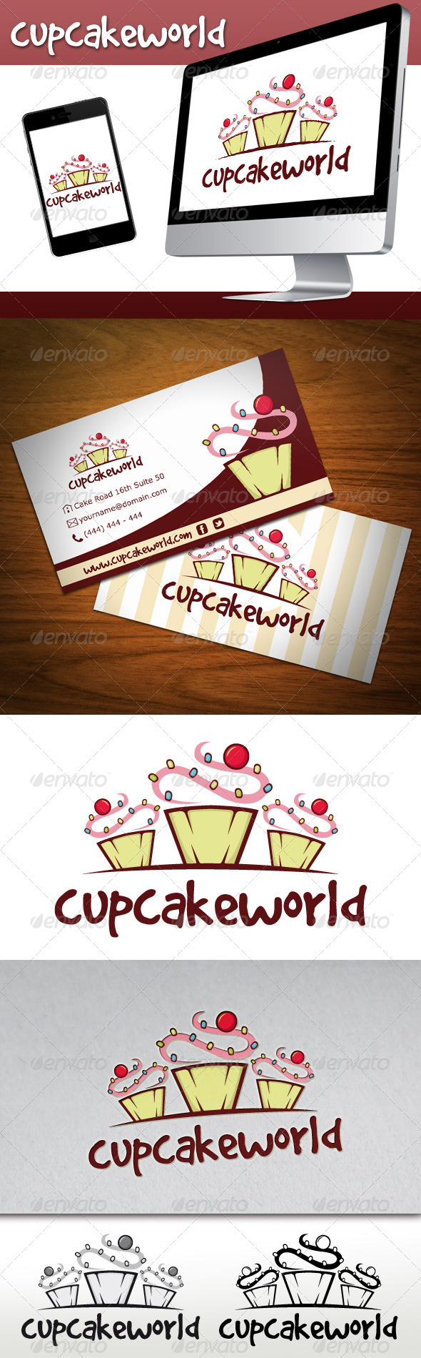 Cupcake Logo - Food Logo Templates