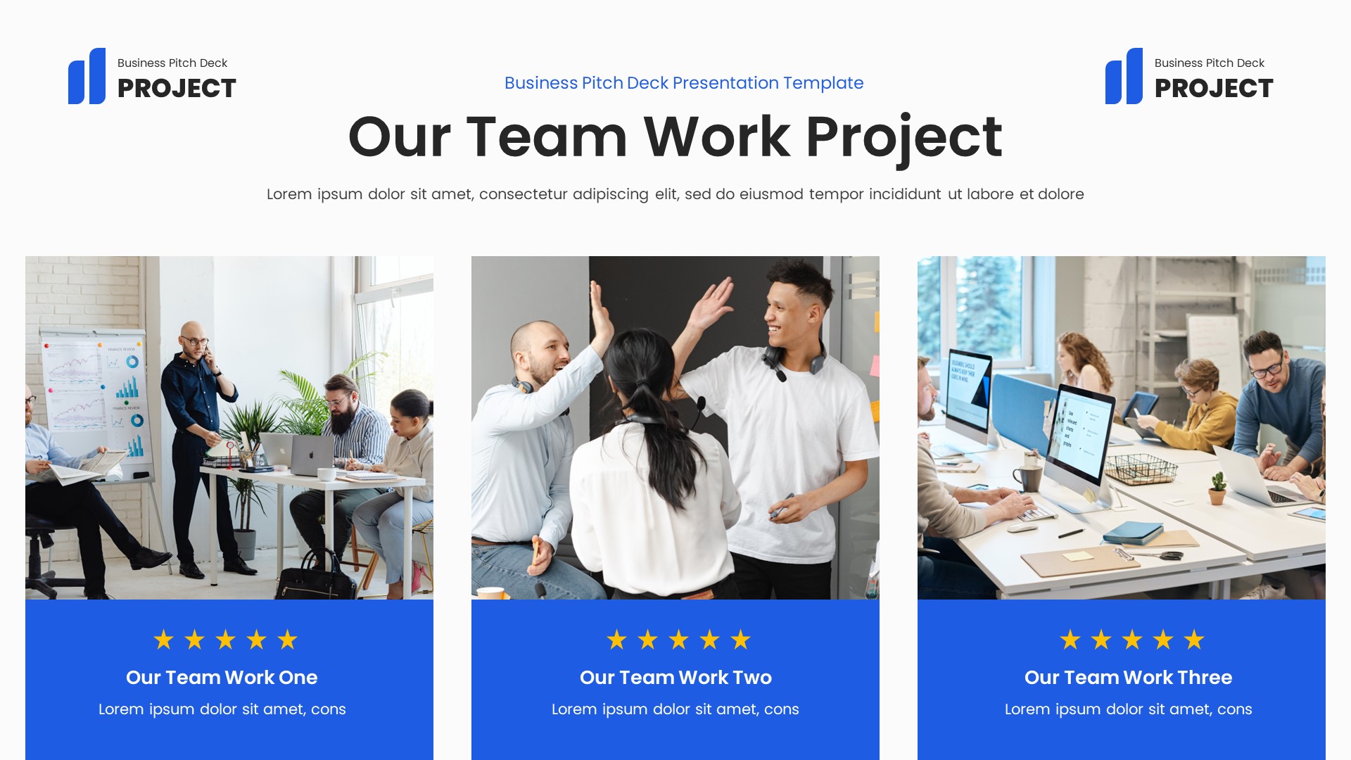 Project - Pitch Deck Google Slides Template, Presentation Templates
