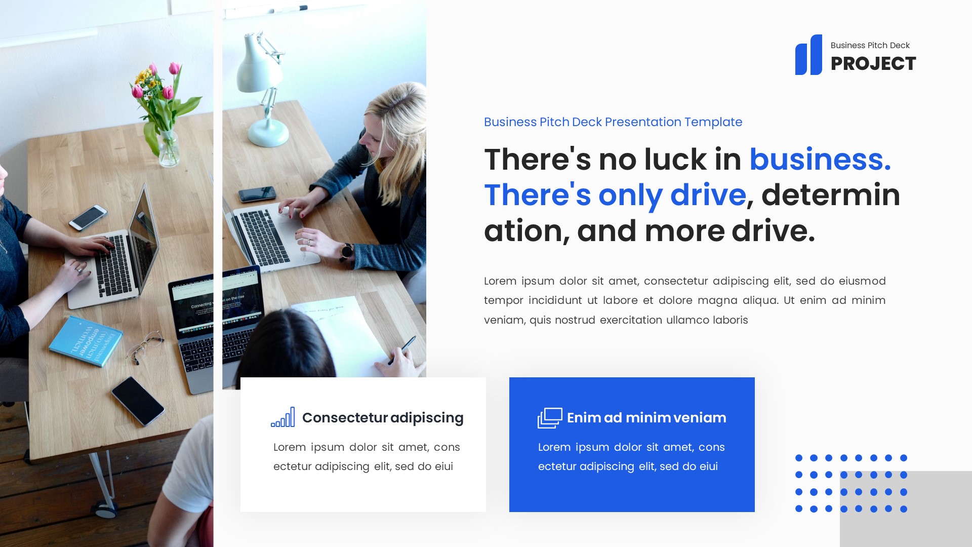 Project - Pitch Deck Google Slides Template, Presentation Templates