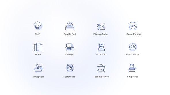 Hotel Services - User Interface Icons
