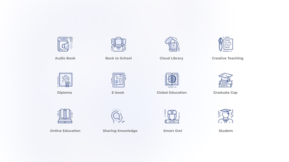 Online Education - User Interface Icons