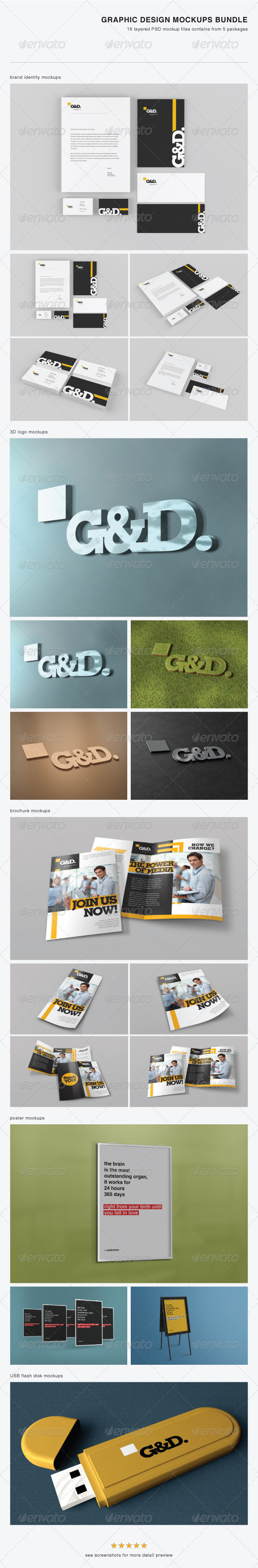 Graphic Design Mock-up Bundle - Stationery Print