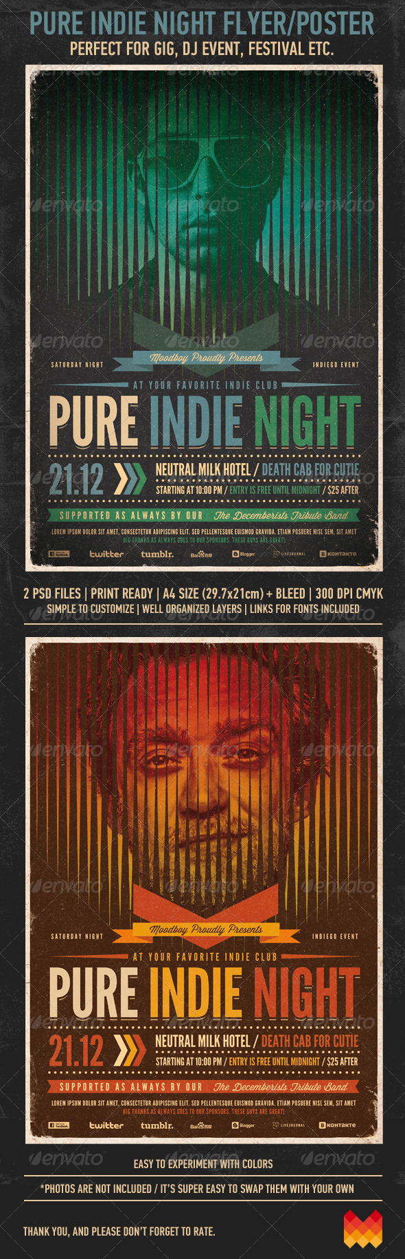 Pure Indie Night Flyer / Poster - Events Flyers