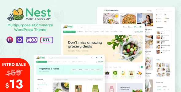 Nest – Grocery and Supermarket WooCommerce WordPress Theme