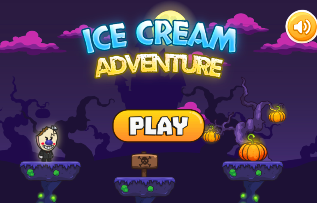 Ice cream Head Platformer Adventure Game Unity Template + Admob + 100