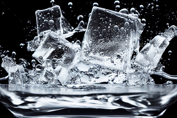 Frosty ice cubes background.icy solid pieces for drink ad with clean square blocks, crystal ice bloc