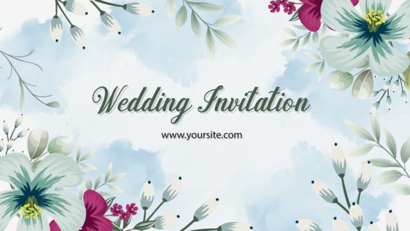 Romantic Wedding Invitation Video Displays template preview