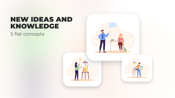 New ideas and knowledge - Flat concept