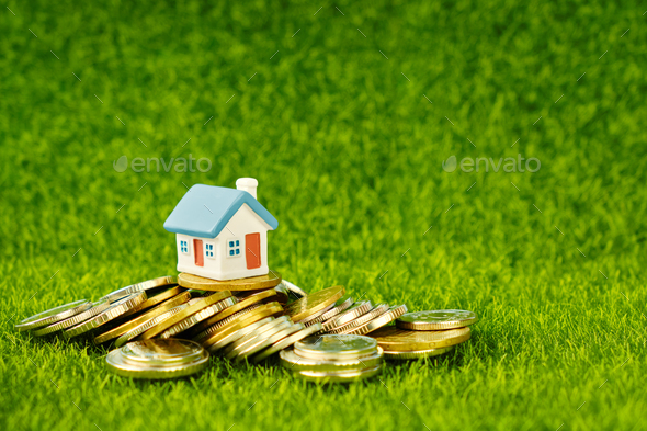The concept of real estate, mortgage, home insurance, home purchase and sale. - Stock Photo - Images