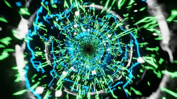 Seamlessly Looped Abstract Connections Concept Circular Endless Tunnel Background alt