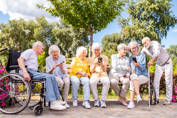 Group Of Seniors People Bonding At The Park Stock Photo By 