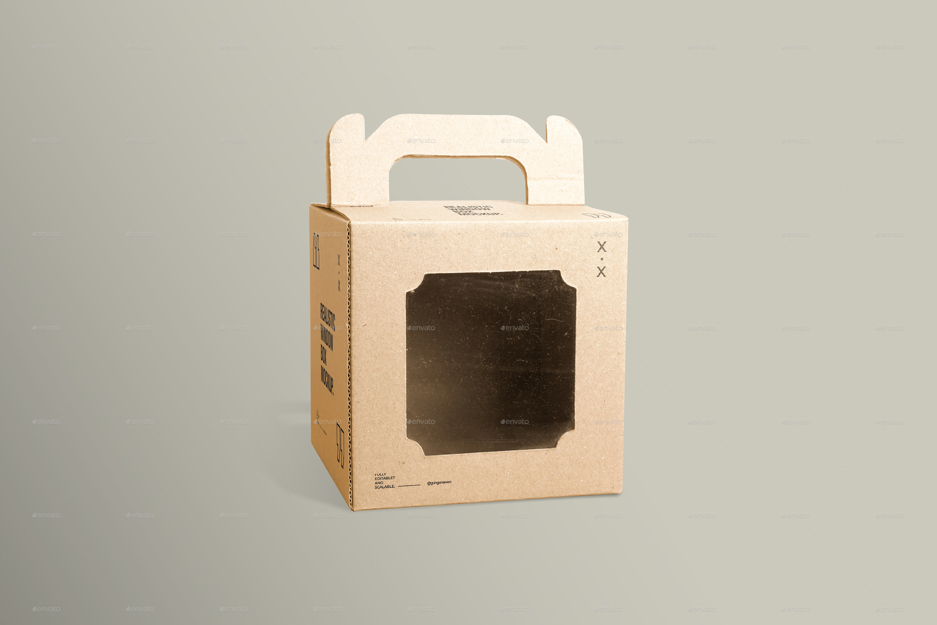 Paper Box With Transparent Window Mockup, Graphics GraphicRiver