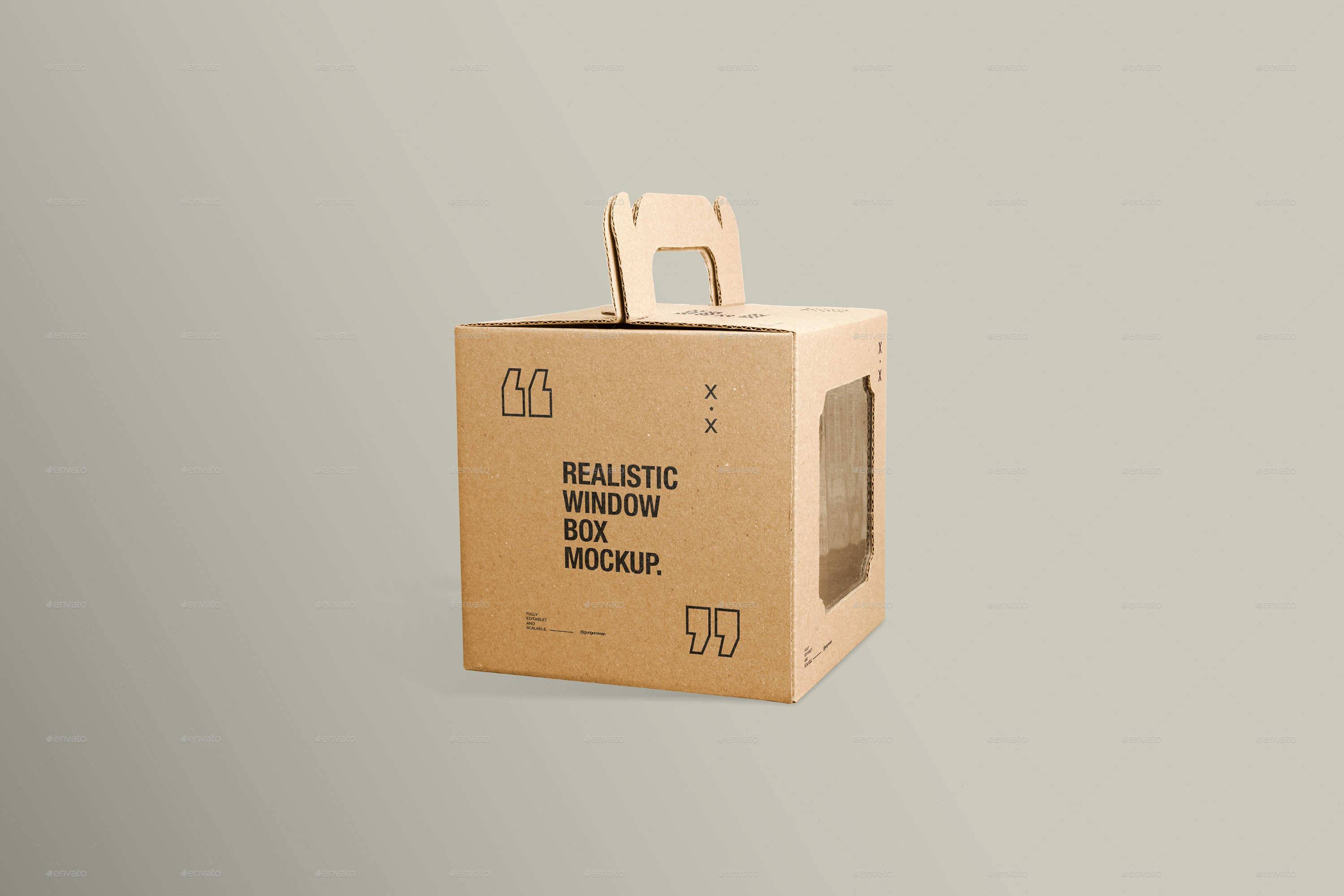 Paper Box With Transparent Window Mockup, Graphics GraphicRiver