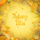 Autumn Titles - VideoHive Item for Sale