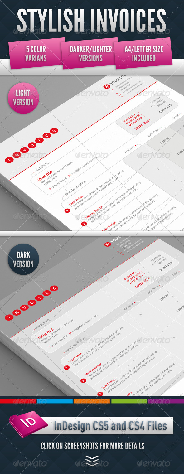 Stylish Invoices - Proposals & Invoices Stationery