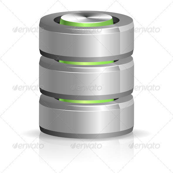 Database and Hard Disk Icon - Computers Technology