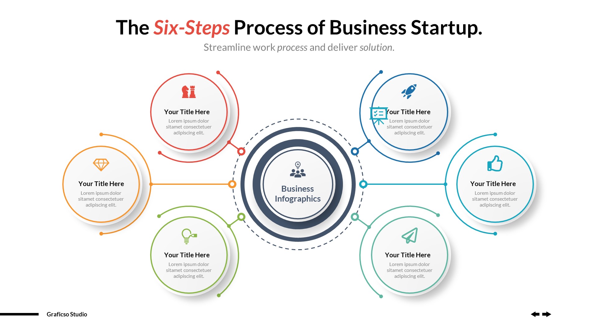 Business Process Infographics Powerpoint Template, Presentation Templates