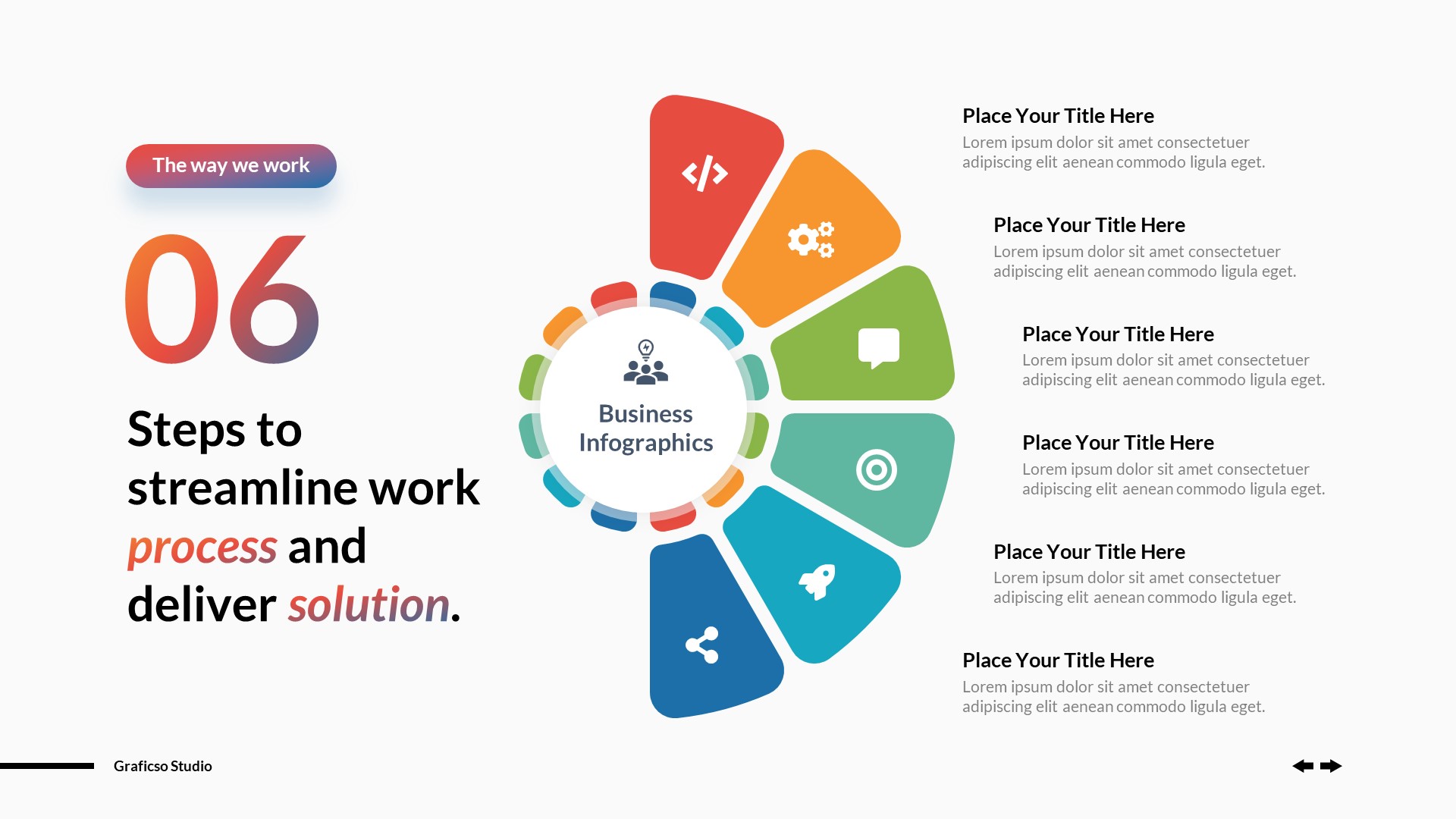 Business Process Infographics Powerpoint Template, Presentation Templates