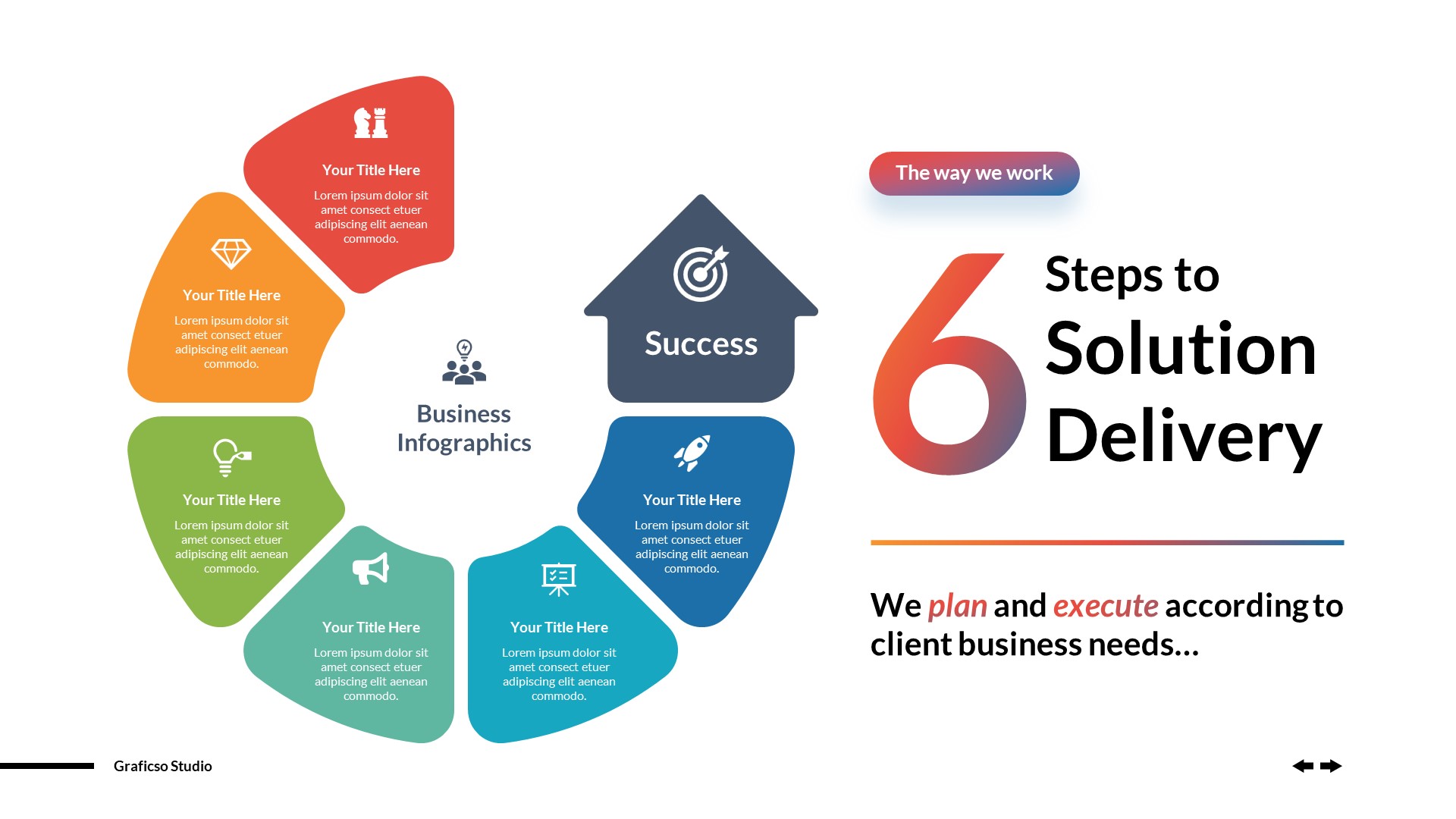 Business Process Infographics Powerpoint Template, Presentation Templates