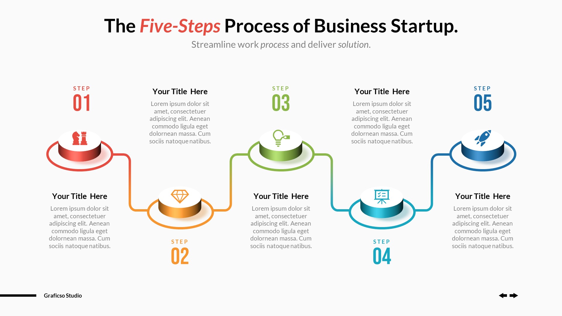 Business Process Infographics Powerpoint Template, Presentation Templates