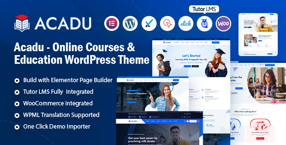 Acadu – Online Courses & Education WordPress Theme