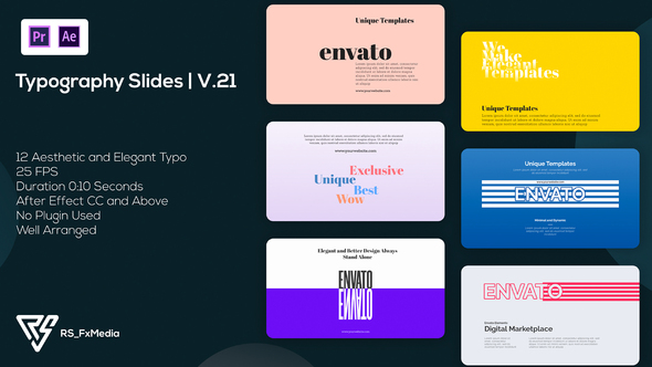 Typography | Minimal Dynamic and Modern Slides V.21 | MOGRT