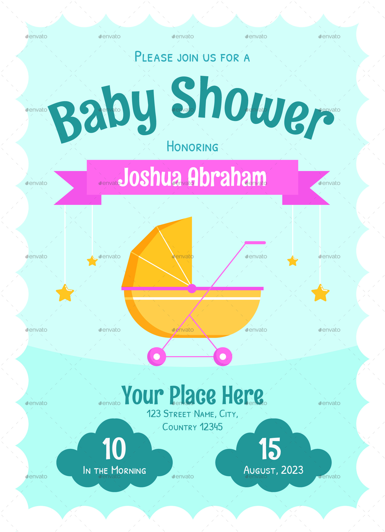 Baby Shower invitation, Print Templates GraphicRiver