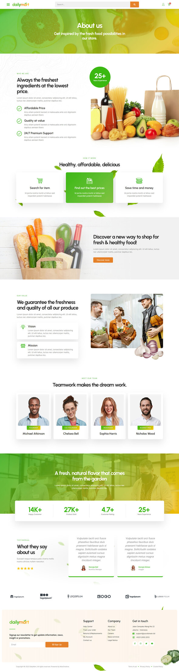 DailyMart - Grocery Store Elementor Template Kit by moxcreative ...