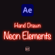 Hand Drawn Neon Elements - VideoHive Item for Sale